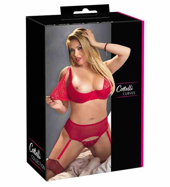 ZESTAW BRA SET RED 90D/XL