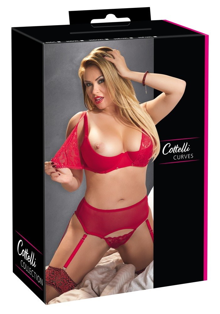 ZESTAW BRA SET RED 90E/XL