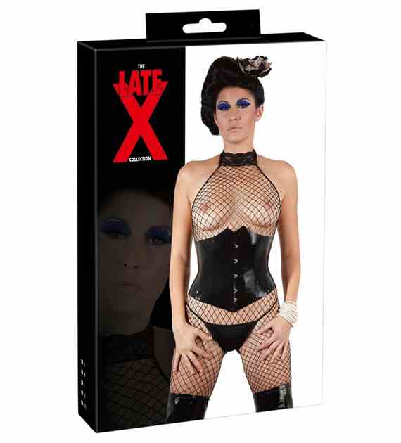 BIELIZNA BDSM LATEX WAIST CINCHER BLACK L