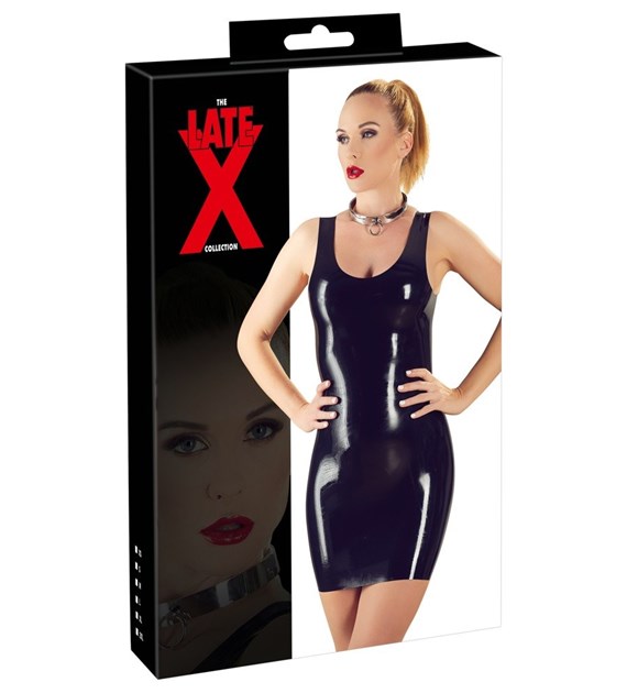 SUKIENKA LATEX MINI DRESS M