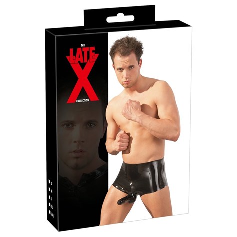 MEN'S LATEX PANTS BLACK S/M