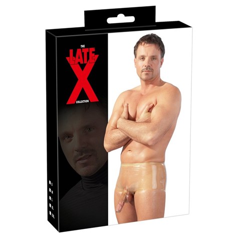 MEN'S LATEX PANTS TRANSP. S/M