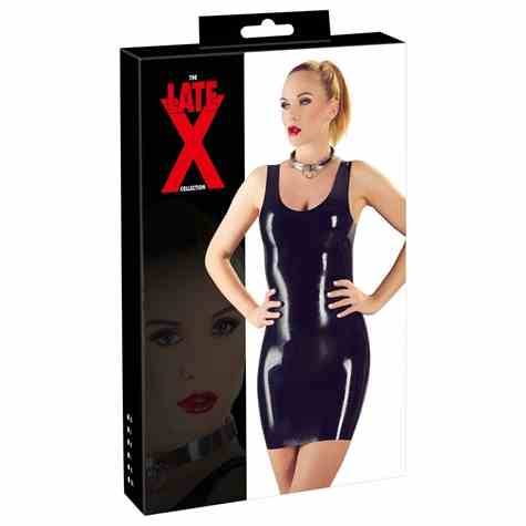 SUKIENKA LATEX MINI DRESS XS
