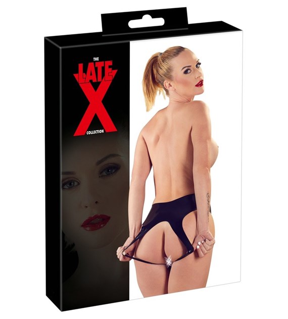 BIELIZNA BDSM LATEX STRING BLACK S-L