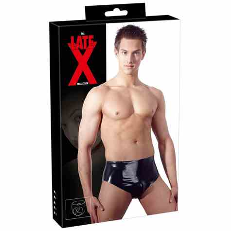 BOKSERKI LATEX BRIEFS WITH PLUG XL