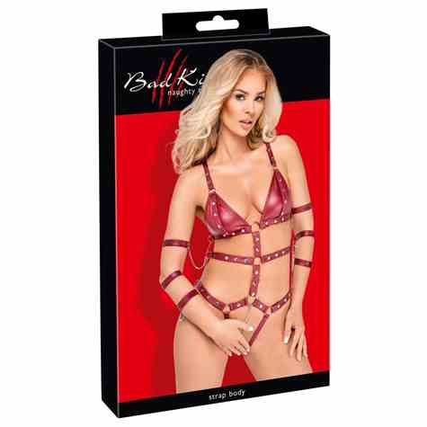 BAD KITTY STRAP BODY RED M