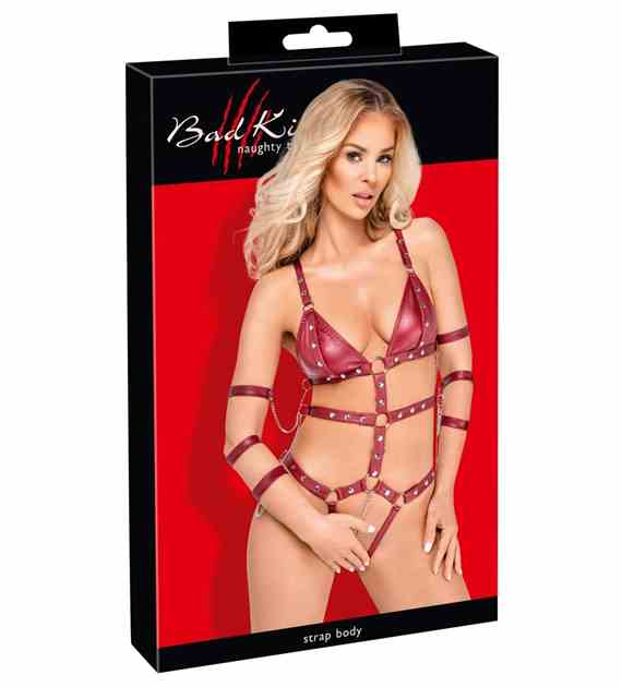 BAD KITTY STRAP BODY RED XL