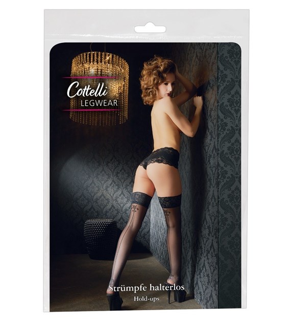 POŃCZOCHY HOLD-UP STOCKINGS WITH SEAM 2
