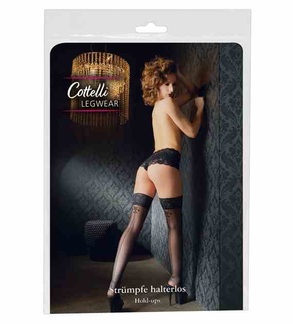 POŃCZOCHY HOLD-UP STOCKINGS WITH SEAM 3