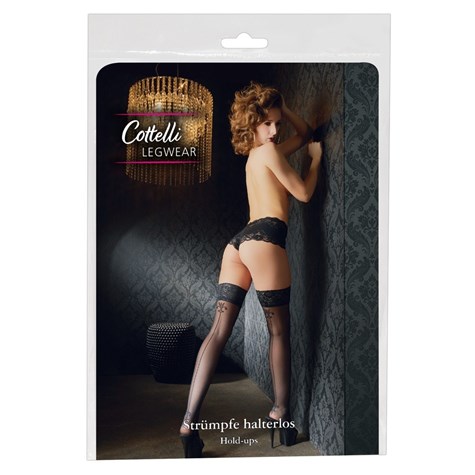 POŃCZOCHY HOLD-UP STOCKINGS WITH SEAM 5