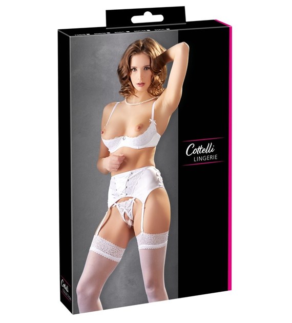 ZESTAW SHELF BRA SET WHITE 80C/M