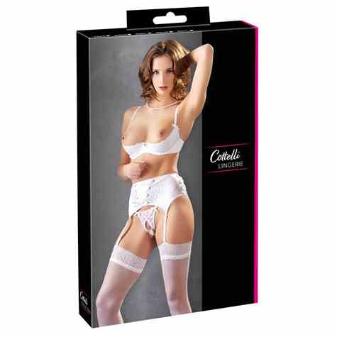 ZESTAW SHELF BRA SET WHITE 85C/L