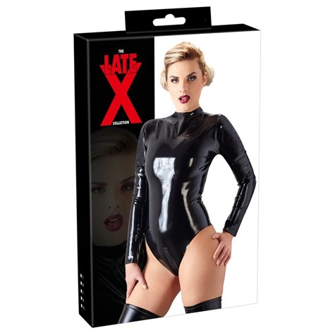 LINGERIE BDSM LATEX BODY BLACK M