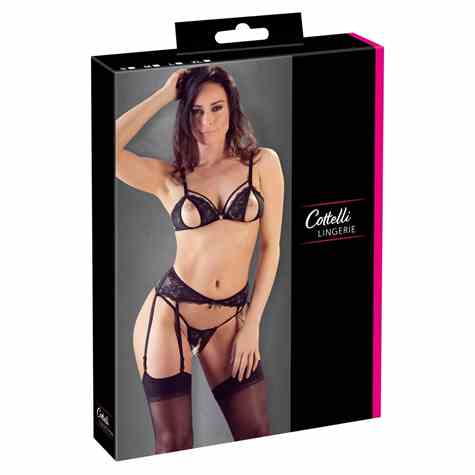 ZESTAW LACE SUSPENDER SET S