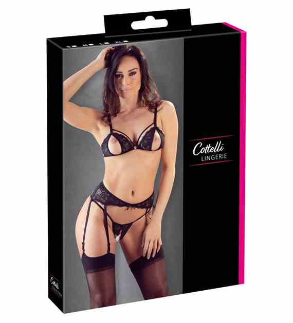ZESTAW LACE SUSPENDER SET M