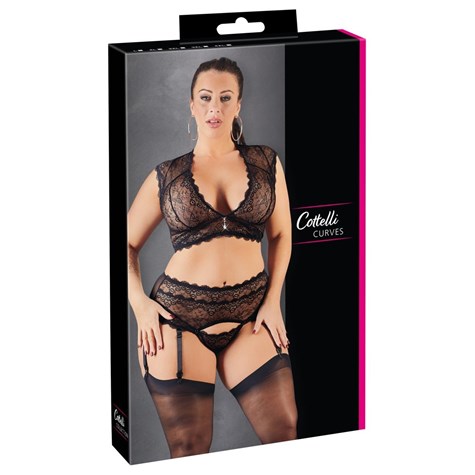 ZESTAW LACE SET BLACK 2XL