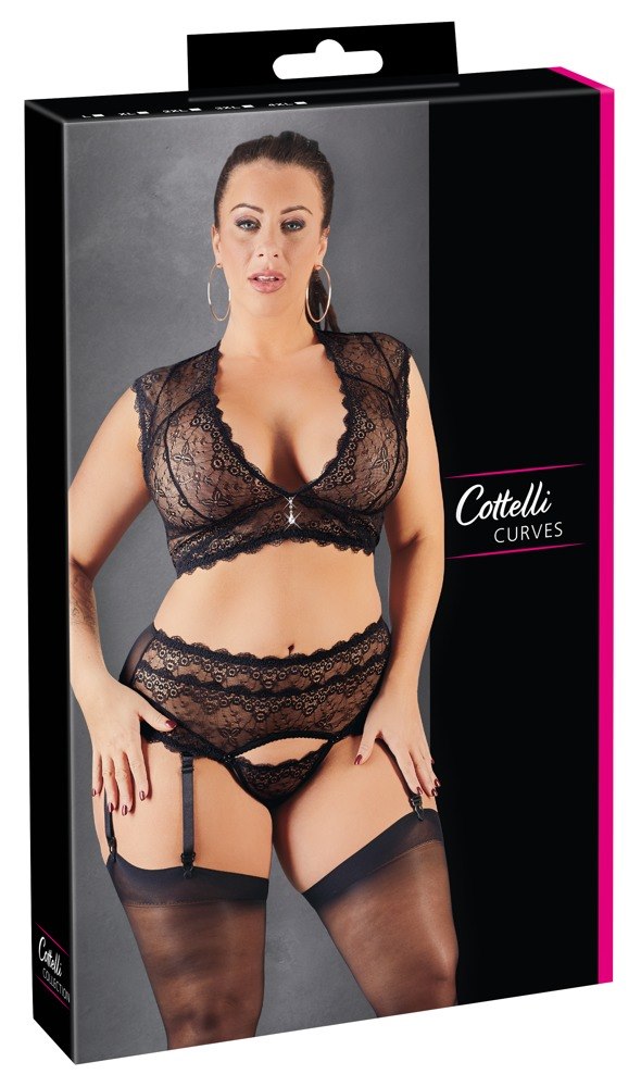 ZESTAW LACE SET BLACK 2XL