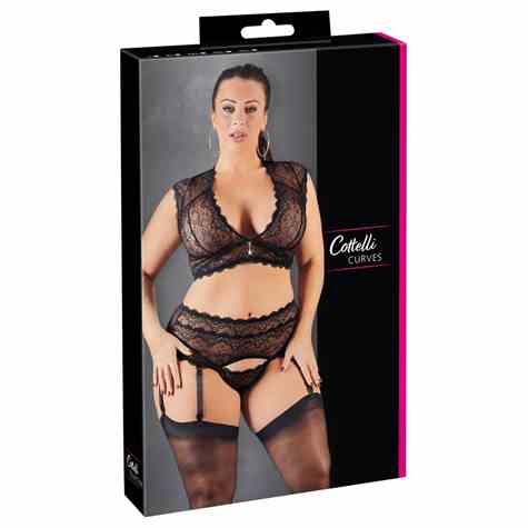ZESTAW LACE SET BLACK 3XL
