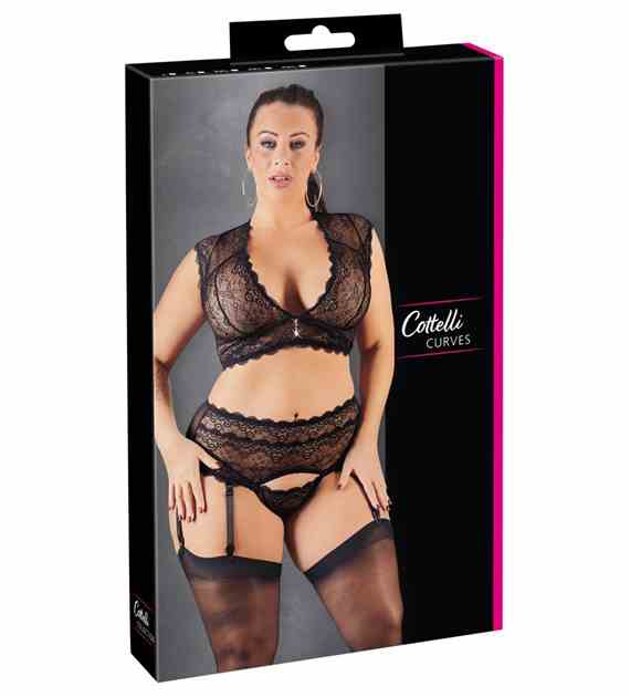 ZESTAW LACE SET BLACK 3XL