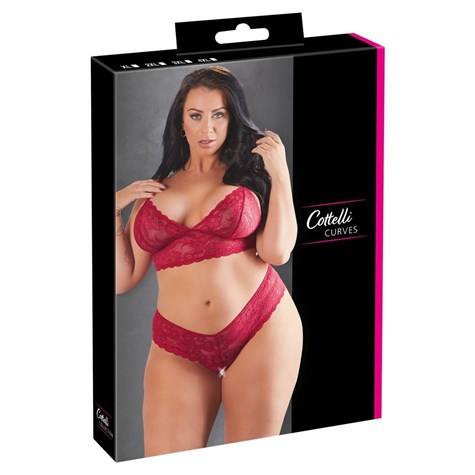 BRA AND CROTCHLESS STRING XL