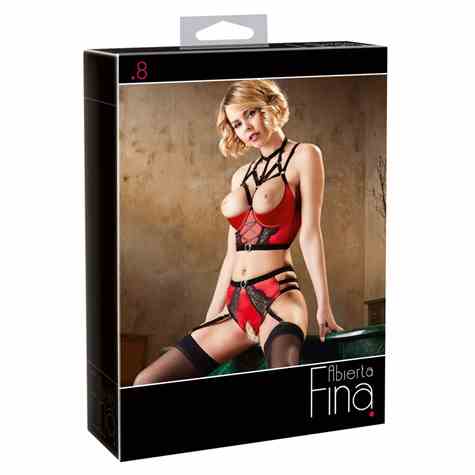 ZESTAW SHELF BRA SET RED 85B/L