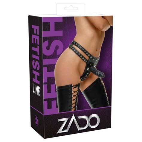 Leather String + 3 Dildos S/M