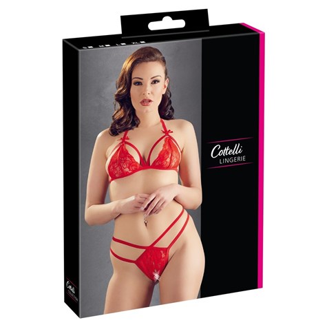 ZESTAW LACE SET RED S