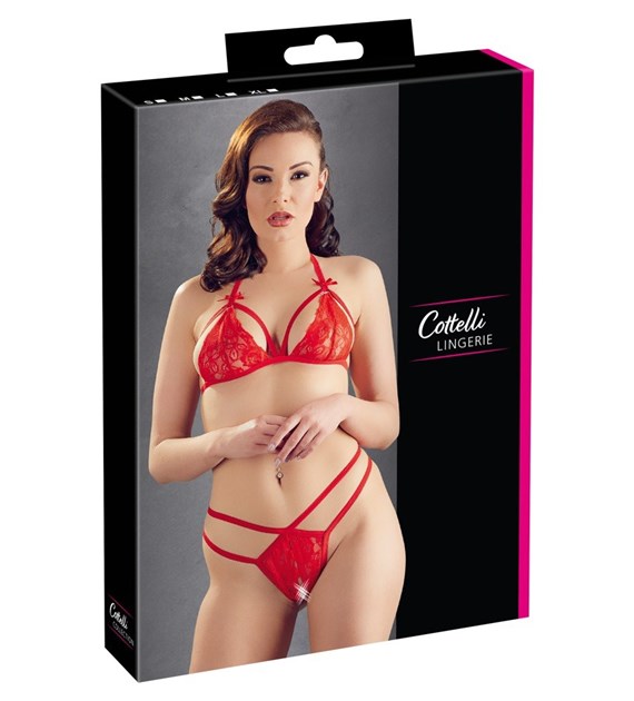 ZESTAW LACE SET RED XL