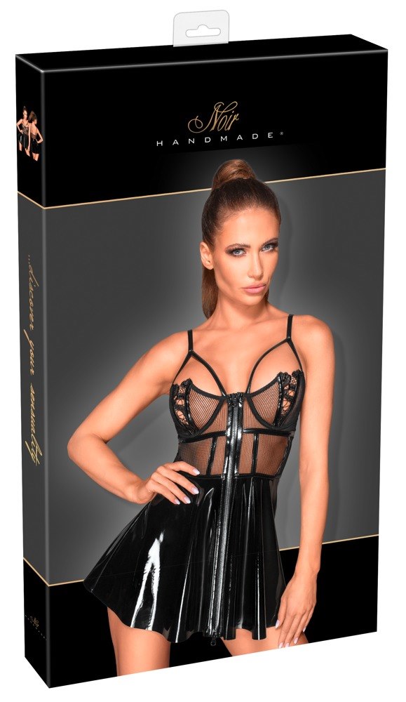 VINYL MINI DRESS S