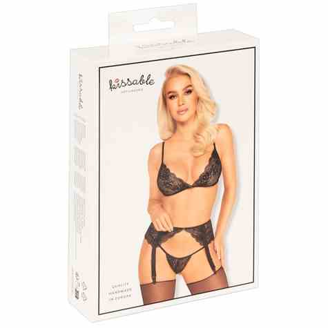 ZESTAW BIELIZNY SUSP SET BLACK L/XL