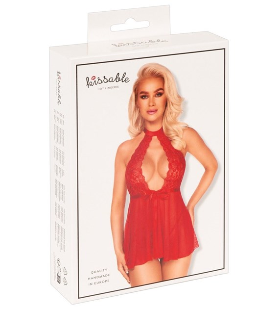 SUKIENKA BABYDOLL RED L/XL