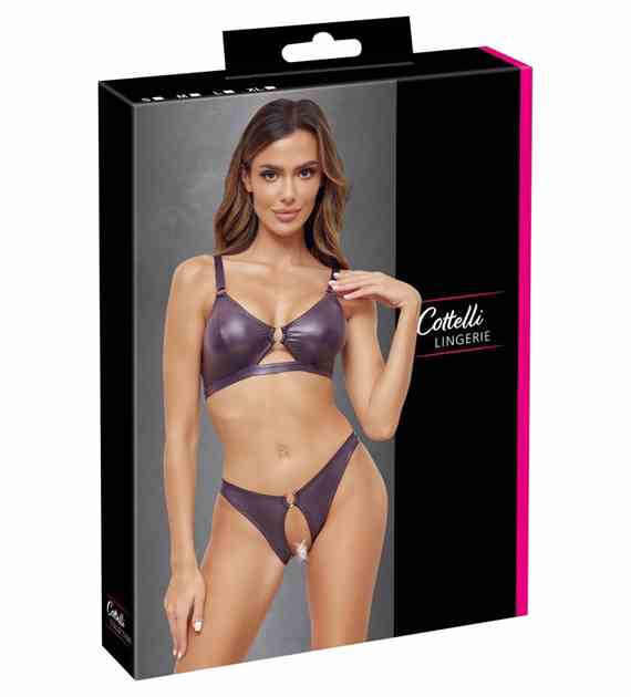 ZESTAW BIELIZNY BRA AND BRIEFS PURPLE S