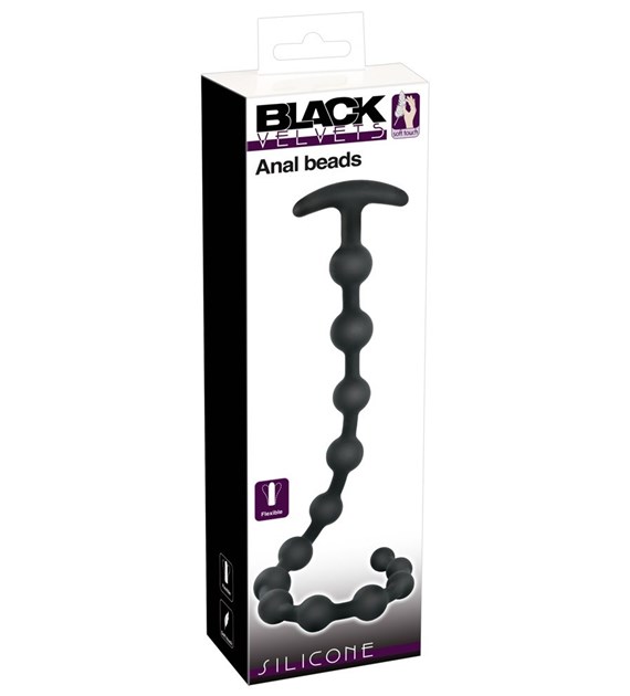 KULKI ANALNE BLACK VELVETS ANAL BEADS SILIC
