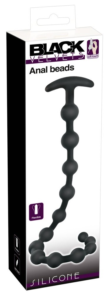 KULKI ANALNE BLACK VELVETS ANAL BEADS SILIC
