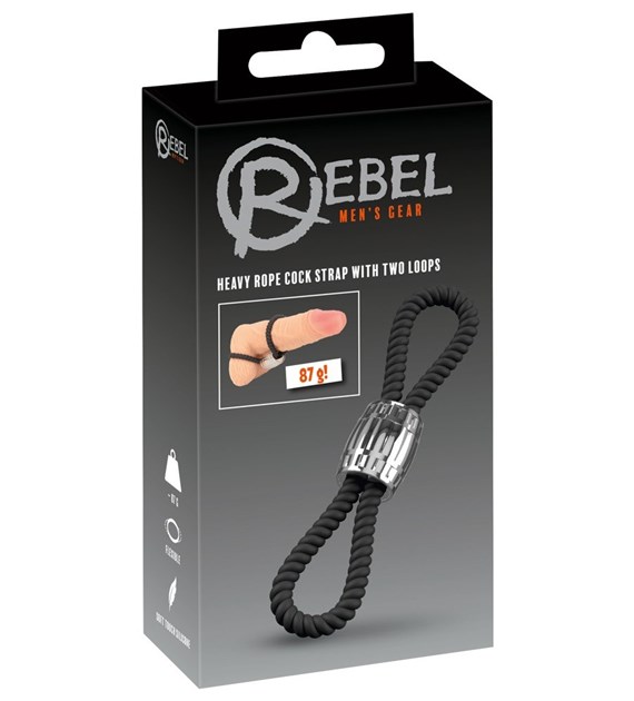 SZUNREK REBEL HEAVY ROPE COCK STRAP 2L