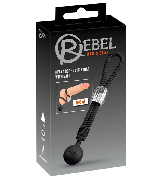 SZNUREK REBEL HEAVY ROPE COCK W BALL