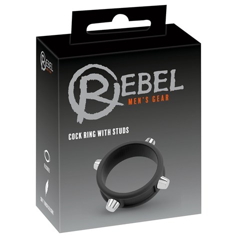 REBEL COCK RING W STUDS