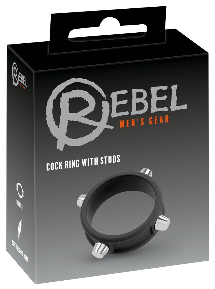 REBEL COCK RING W STUDS