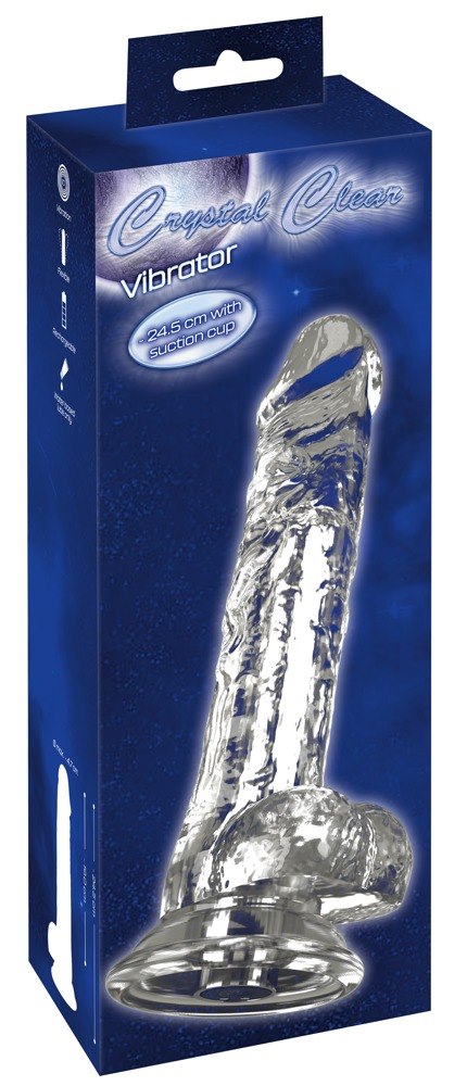 CRYSTAL CLEAR VIBRATOR 24.5CM