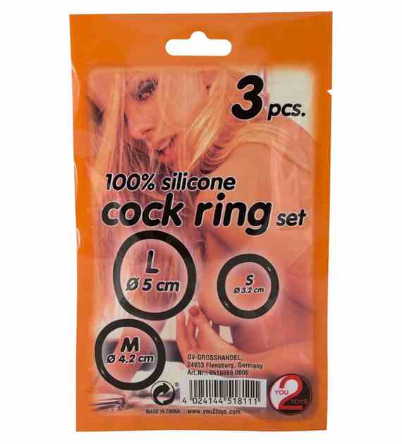 SILICONE COCK RING SET 3 PCS