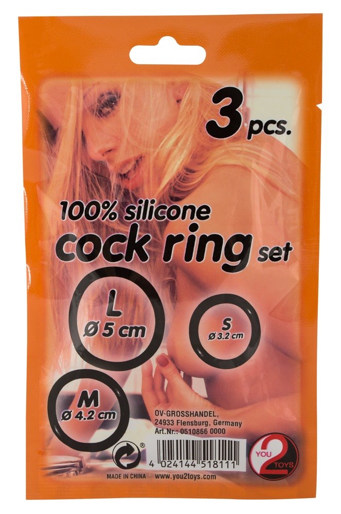 SILICONE COCK RING SET 3 PCS