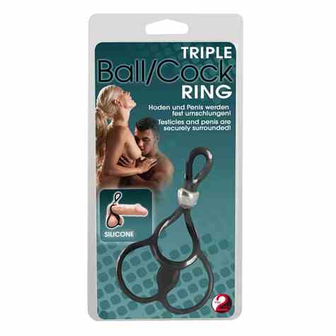 TRIPLE BALL AND COCK RING