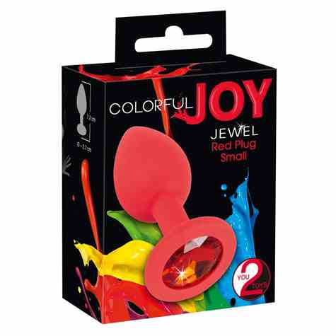 KOREK ANALNY COLORFUL JOY JEWEL RED PLUG