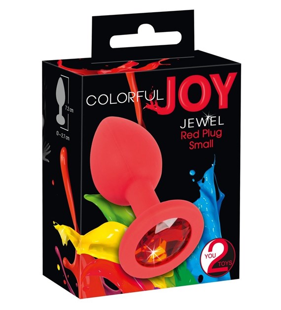 KOREK ANALNY COLORFUL JOY JEWEL RED PLUG