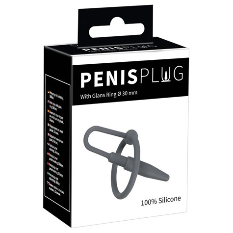 DILATOR PENIS PLUG WITH GLANS RING