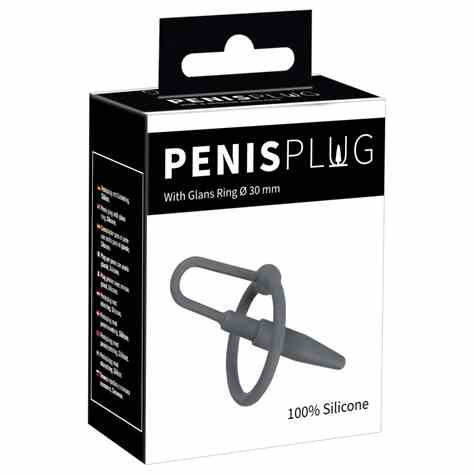 DILATOR PENIS PLUG WITH GLANS RING