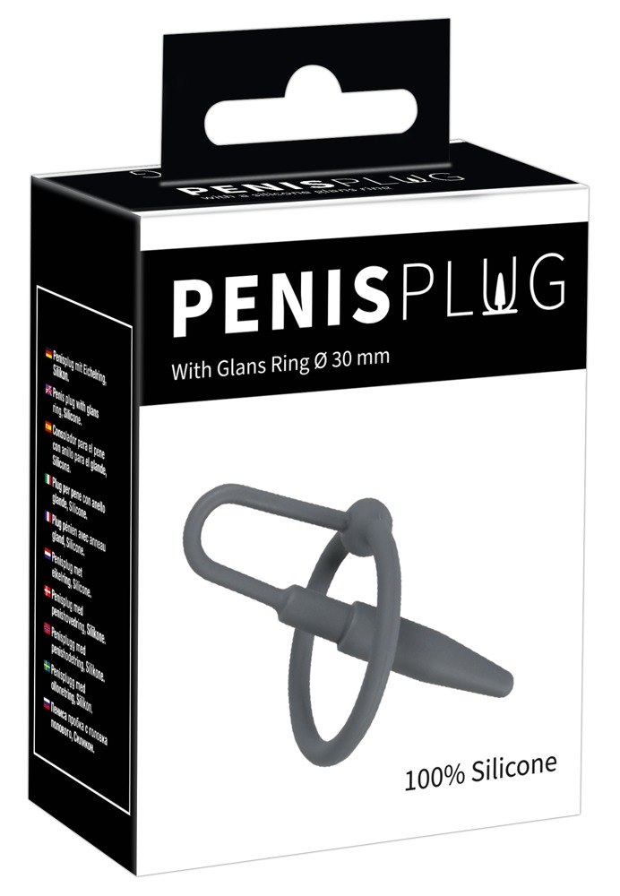 DILATOR PENIS PLUG WITH GLANS RING