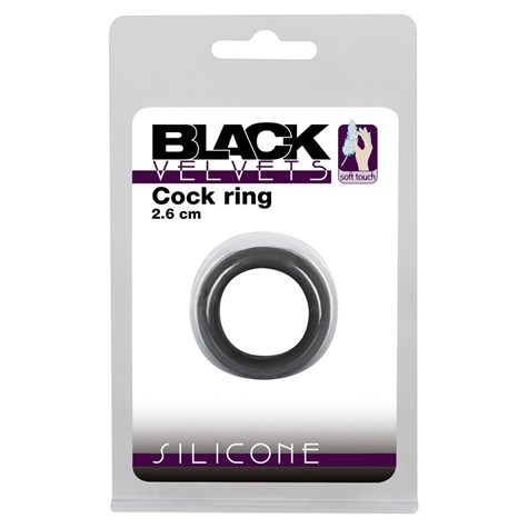 BLACK VELVETS COCK RING 2.6 CM
