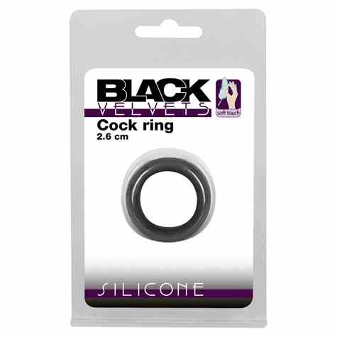 BLACK VELVETS COCK RING 2.6 CM