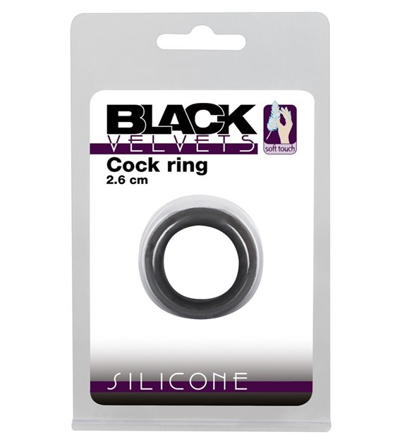 BLACK VELVETS COCK RING 2.6 CM
